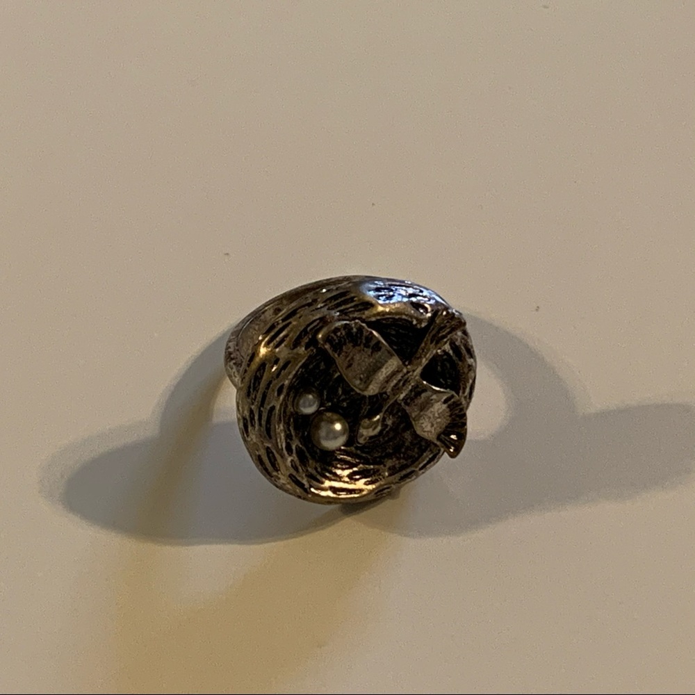 Bird Nest Silver Ring